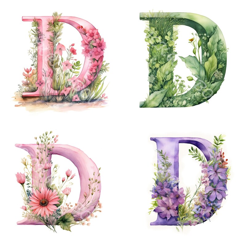 Letter D Clipart, 12 Letter D PNG, Letter D Illustration, Letter D ...