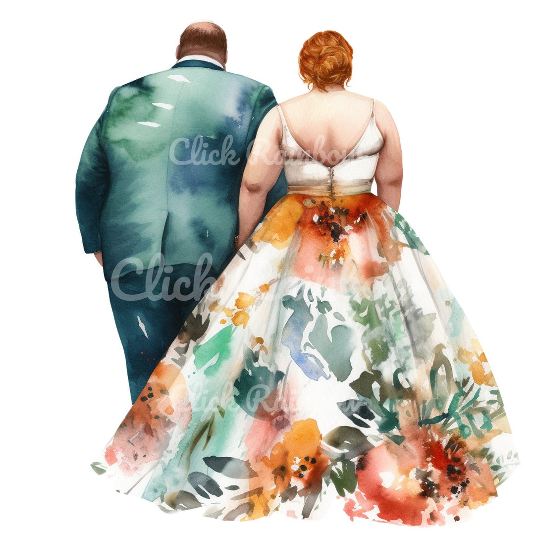 Plump Married Couple Clipart Married Couple Art Bundle for Etsy