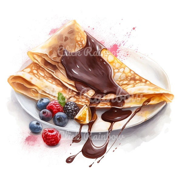 Crepe Clipart, Crepe Art Bundle für Papierhandwerk und digitales Basteln, Kartenherstellung, digitaler Download