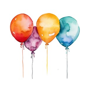 Party Balloons Clipart, 12 Party Balloons PNG, Balloons Illustration ...