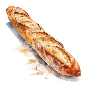Baguette Clipart, 12 Baguette PNG, Baguette Illustration, Baguette Digital Art, Baguette Art Print, Baguette Wall Art, Instant Download