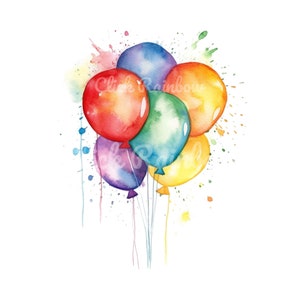 Party Balloons Clipart, 12 Party Balloons PNG, Balloons Illustration ...