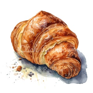Croissant Clipart, 12 Croissant PNG, Croissant Illustration, Croissant Print, Croissant Graphics, Croissant Sublimation, Digital Download