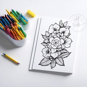 Zauberhaftes US Letter Malpapier Mockup | 8,5 x 11 in Charming Nursery Art Book Template | Zeichenblatt Digitaldruck | Ausmalbilder PSD