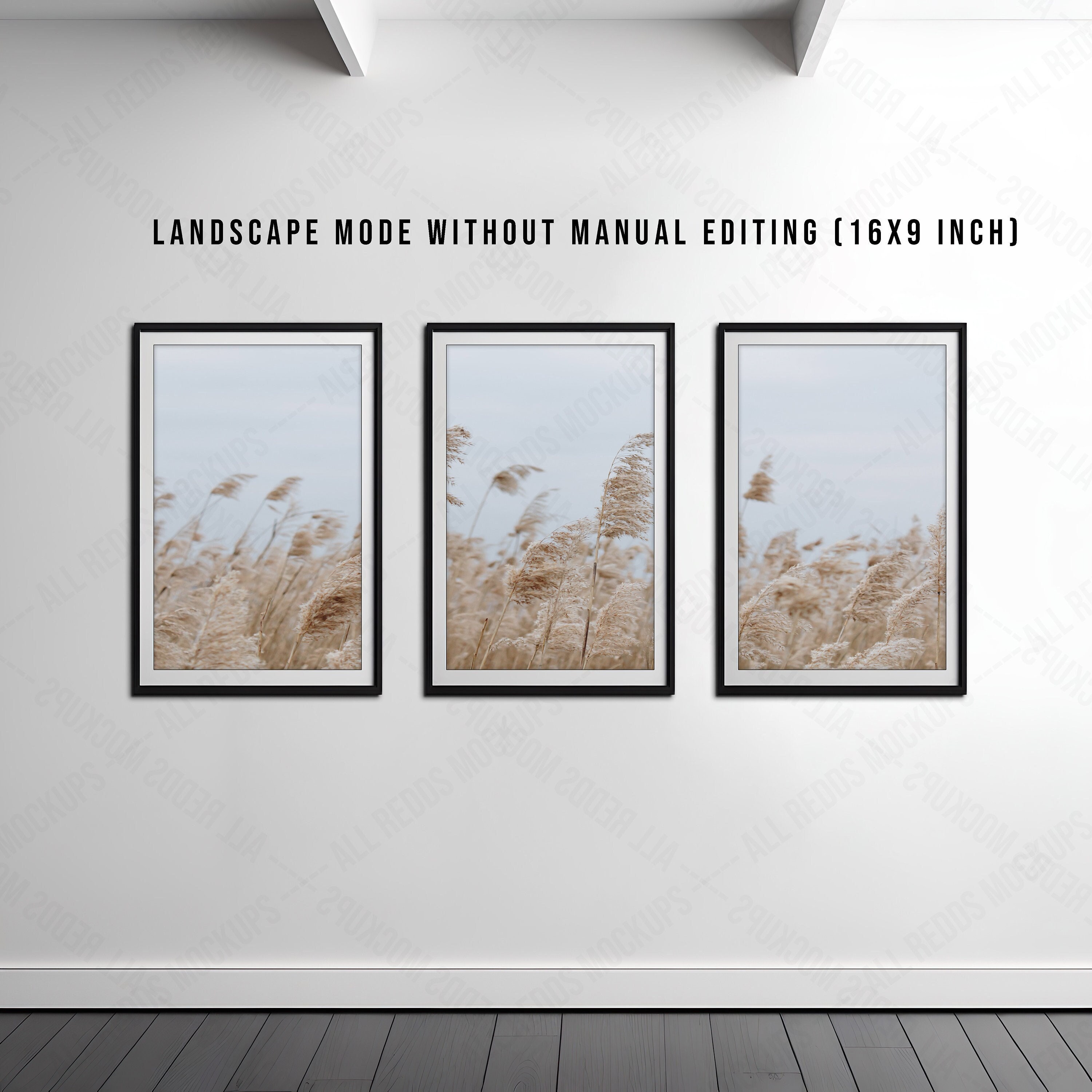 A4 Set of 3 Black Matte Color Change Frame Mockup PSD | Luxurious 3 ...