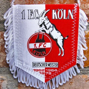 ケルン ケルン FC 1980年代 フスボール ペナント サッカー フットボール ハンドメイド フェイトメイン ペナント ファンイオン ペナント バンデリン - ユニーク ヴィンテージ レア 装飾品