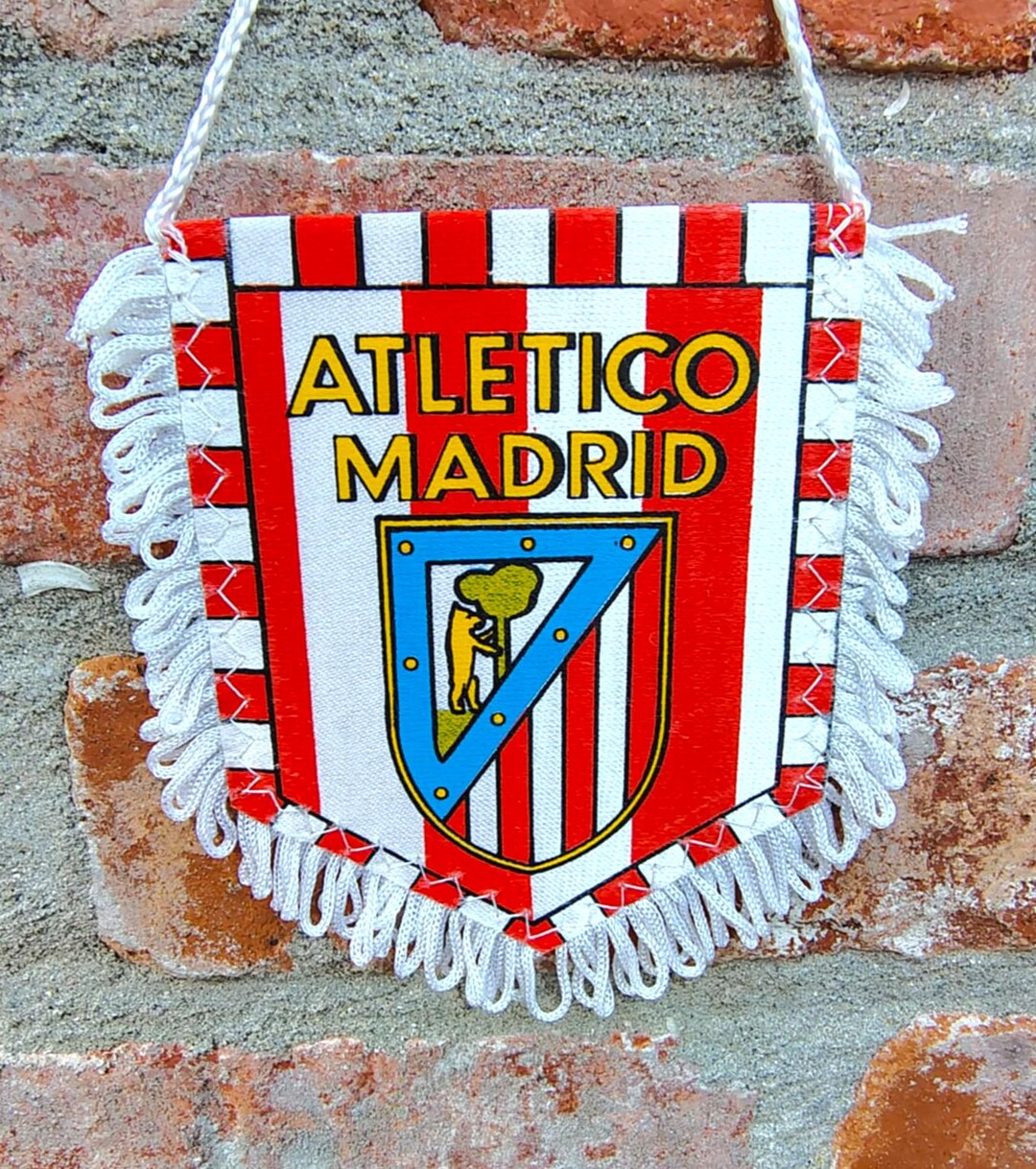 Atletico Madrid fanion vintage football banderin pennant