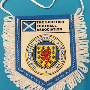 スコットランド scotland エコッセ 1980年代 ペナント サッカー handgefertigd ハンドメイド フェイトメイン ペナント ファニオン ヴィンテージ レア 装飾品