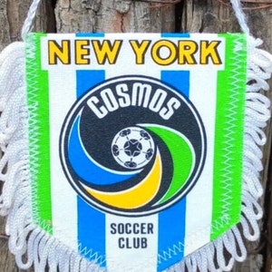 New York Cosmos 1980s soccer football handmade pennant