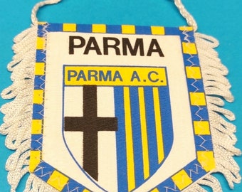 Parma AC Italy Italia 1980s soccer football handmade fait-main pennant fanion wimpel - unique vintage rare decorative item