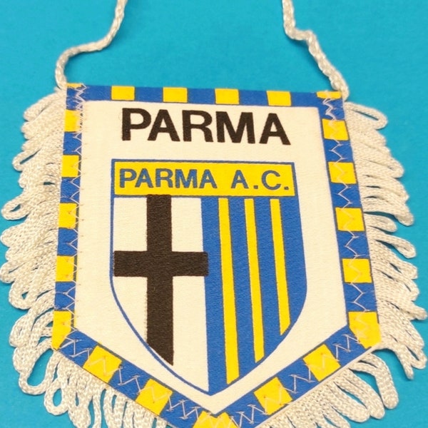 Parma AC Italy Italia 1980s soccer football handmade fait-main pennant fanion wimpel - unique vintage rare decorative item