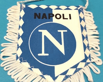 Napoli Napels Italy Italia 1980s soccer football handmade fait-main pennant fanion wimpel - unique vintage rare decorative item