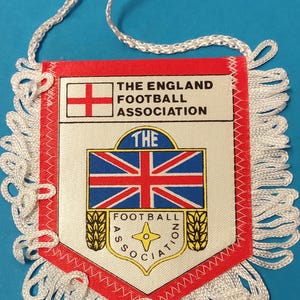 イングランド イングランド 1980年代 ペナント サッカー handgefertigd ハンドメイド フェイトメイン ペナント ファニオン ヴィンテージ レア 装飾品