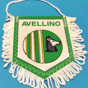 アヴェリーノ イタリア 1980 年代 ペナント フットボール ハンドメイド フェイトメイン ペナント ファンイオン ヴィンテージ 希少 装飾品