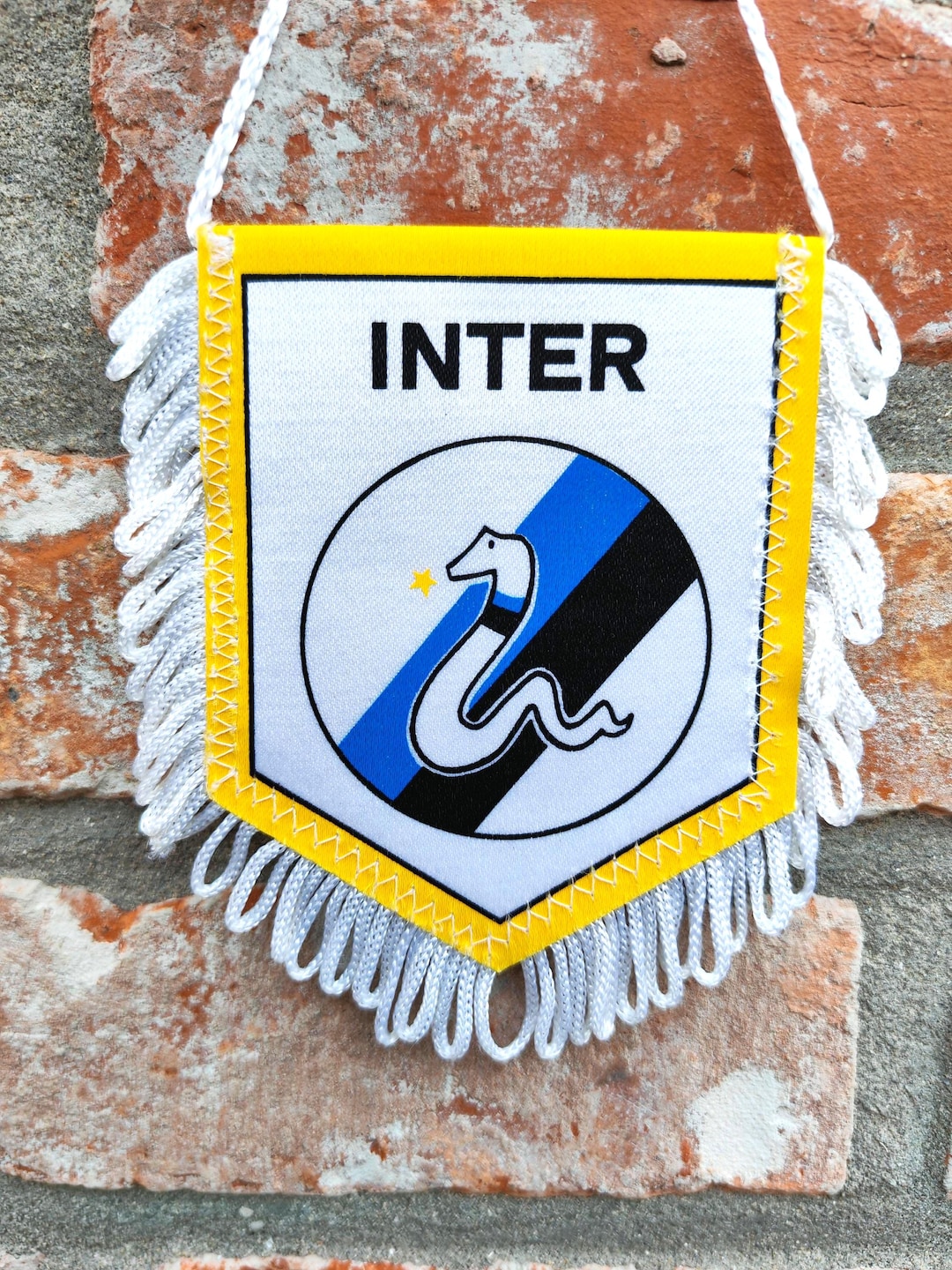 Inter Milan FC grand fanion vintage football banderin pennant gagliardetto
