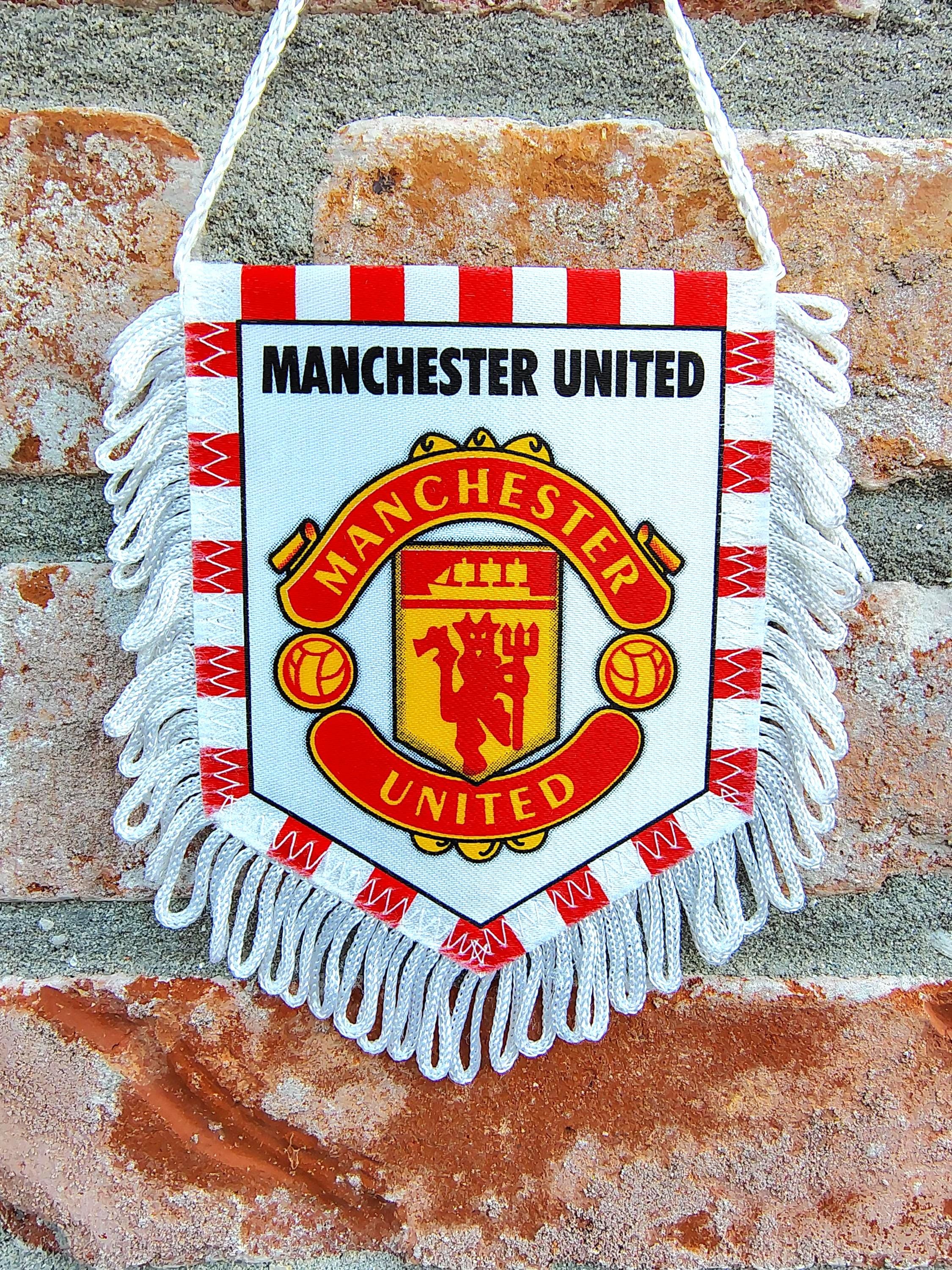 Fanion Vintage Manchester United, Rare Pennant Wimpel Gagliardetto, Club Anglais