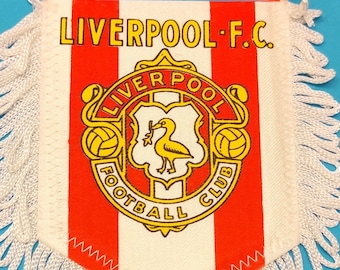 Fanion Vintage Liverpool FC - Banderin Pennant Wimpel - Club Anglais