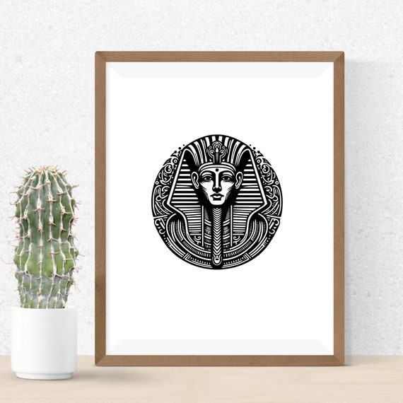 オシリス SVG バンドル、エジプトの神のクリップアート、手描きの古代