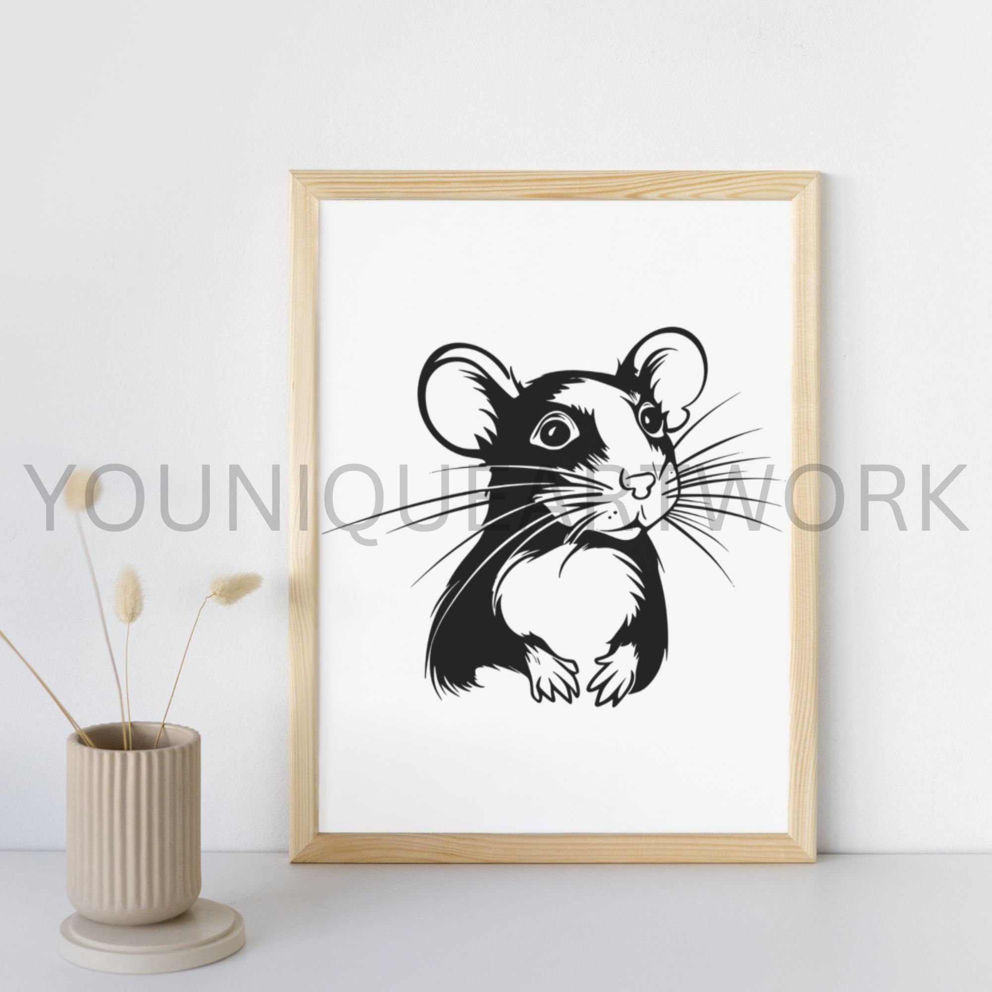 Rat SVG Bundle, PNG, Mouse Clipart, Hand Drawn Rats Vector Illustration ...