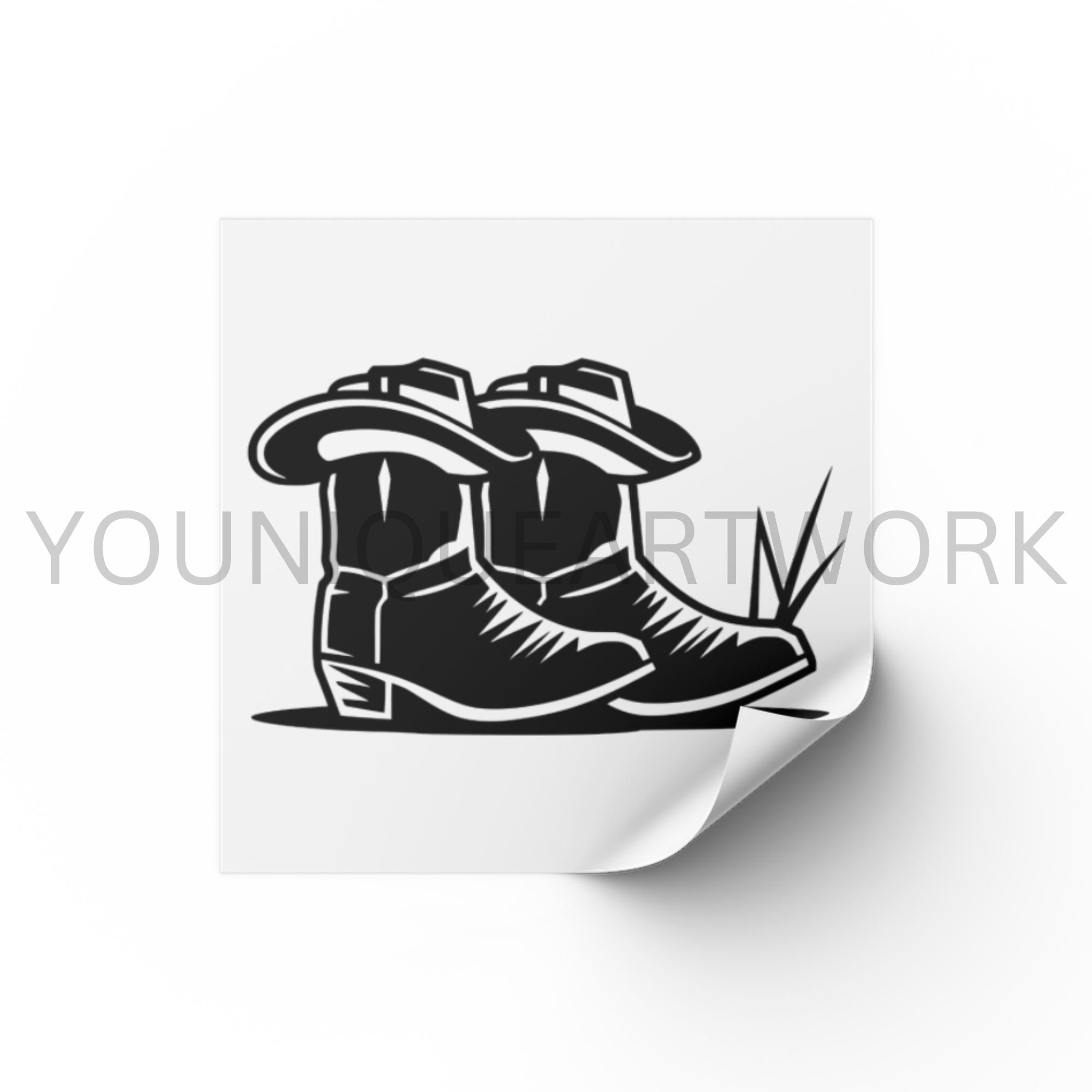 Cowboy Boots SVG Bundle, PNG, Wild West Clipart, Hand Drawn