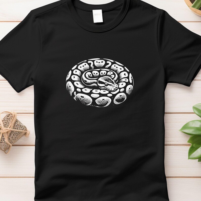 Ball Python SVG-bundel, Python Snake Clipart, Hand getrokken slangen thema vectorillustratie, PNG-bestanden voor lasergravure & ambacht afbeelding 2