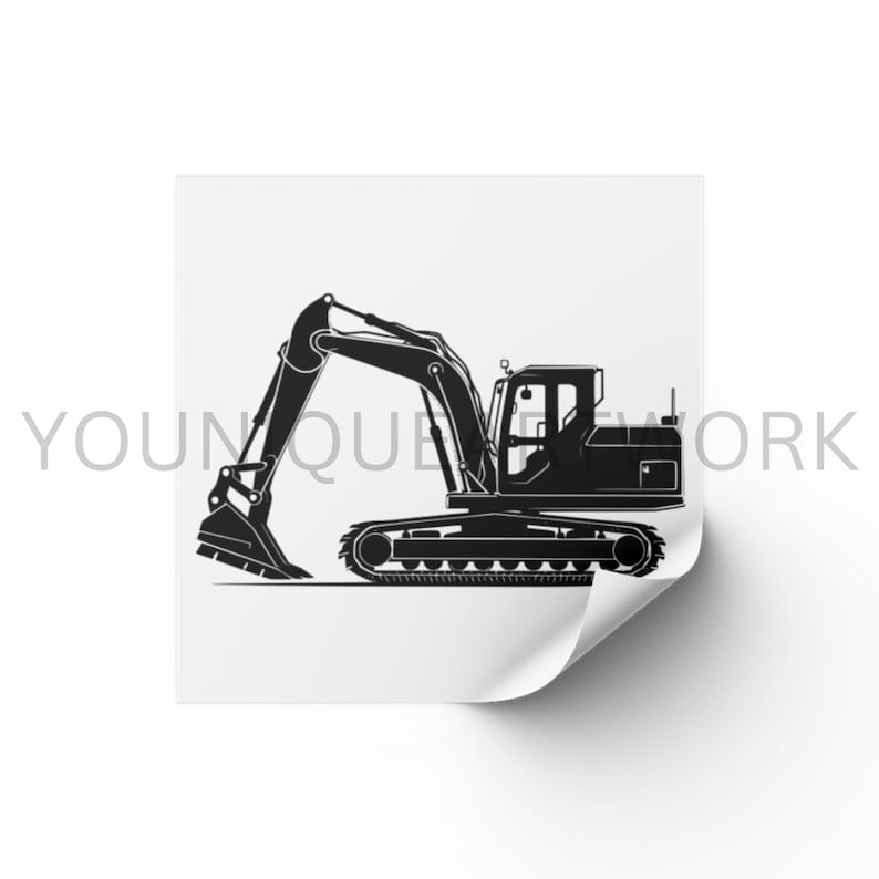 Excavator SVG Bundle PNG Excavator Clipart Hand Drawn Etsy