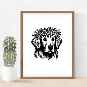 Golden Retriever SVG Bundle, Goldie Clipart, Hand Drawn Dog Theme ...