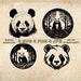 Panda SVG Bundle PNG Panda Bear Clipart Hand Drawn Pandas - Etsy