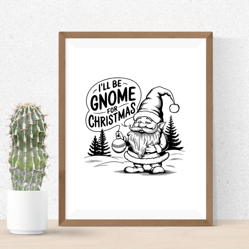 Christmas Gnome SVG, Holiday Humor PNG Digital Download Commercial Use ...