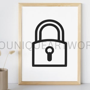 Lock SVG Bundle, PNG, Padlock Clipart, Hand Drawn Heart Lock Vector ...