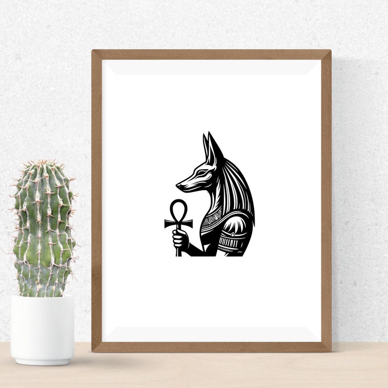 Anubis Ankh SVG Bundle, Egyptian God Clipart, Hand Drawn Ancient Egypt ...