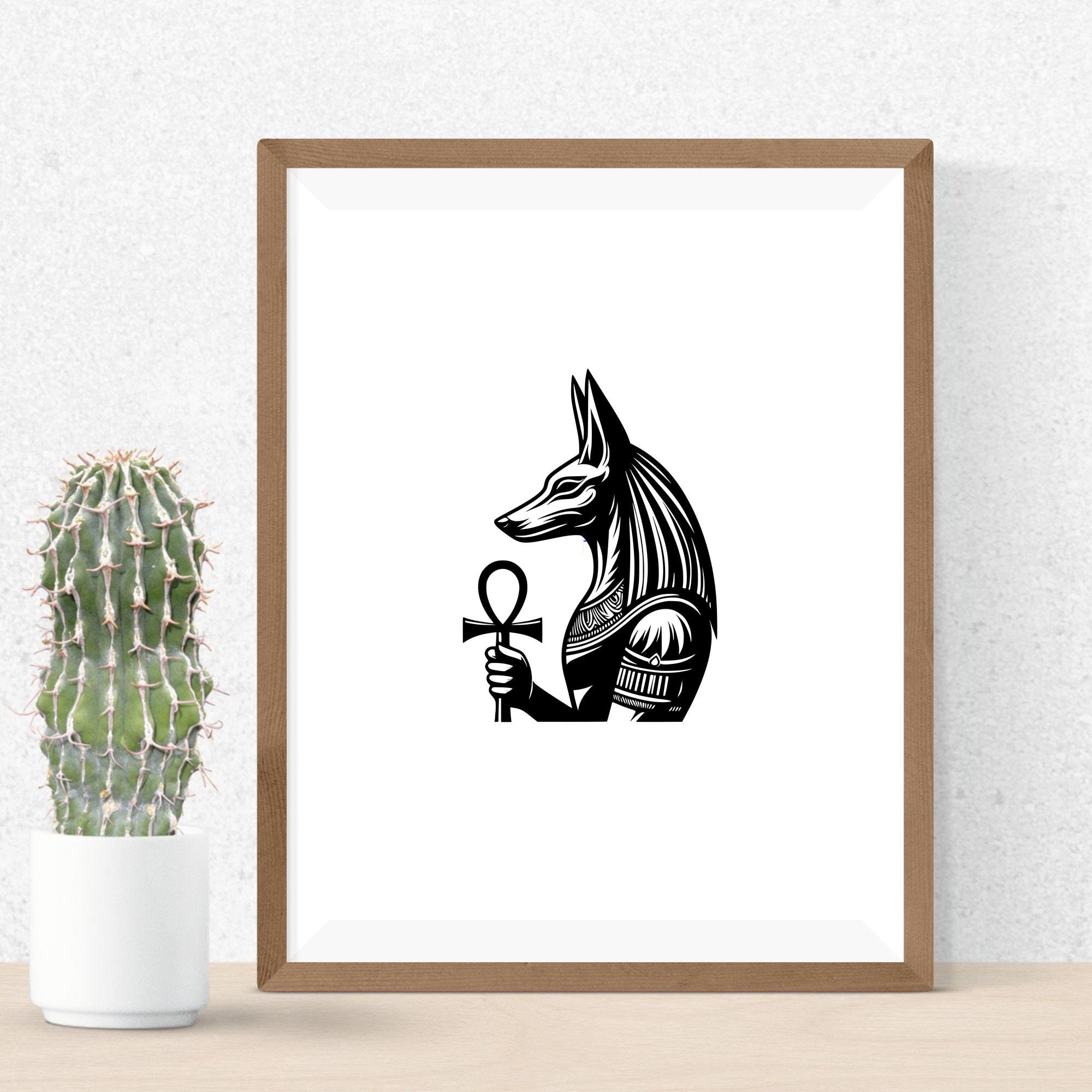 Anubis Ankh SVG Bundle, Egyptian God Clipart, Hand Drawn Ancient Egypt ...