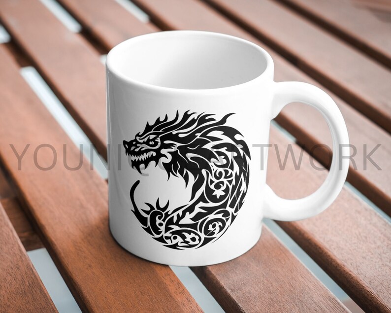 Mandala Dragon SVG Bundle PNG Dragon Clipart Hand Drawn - Etsy