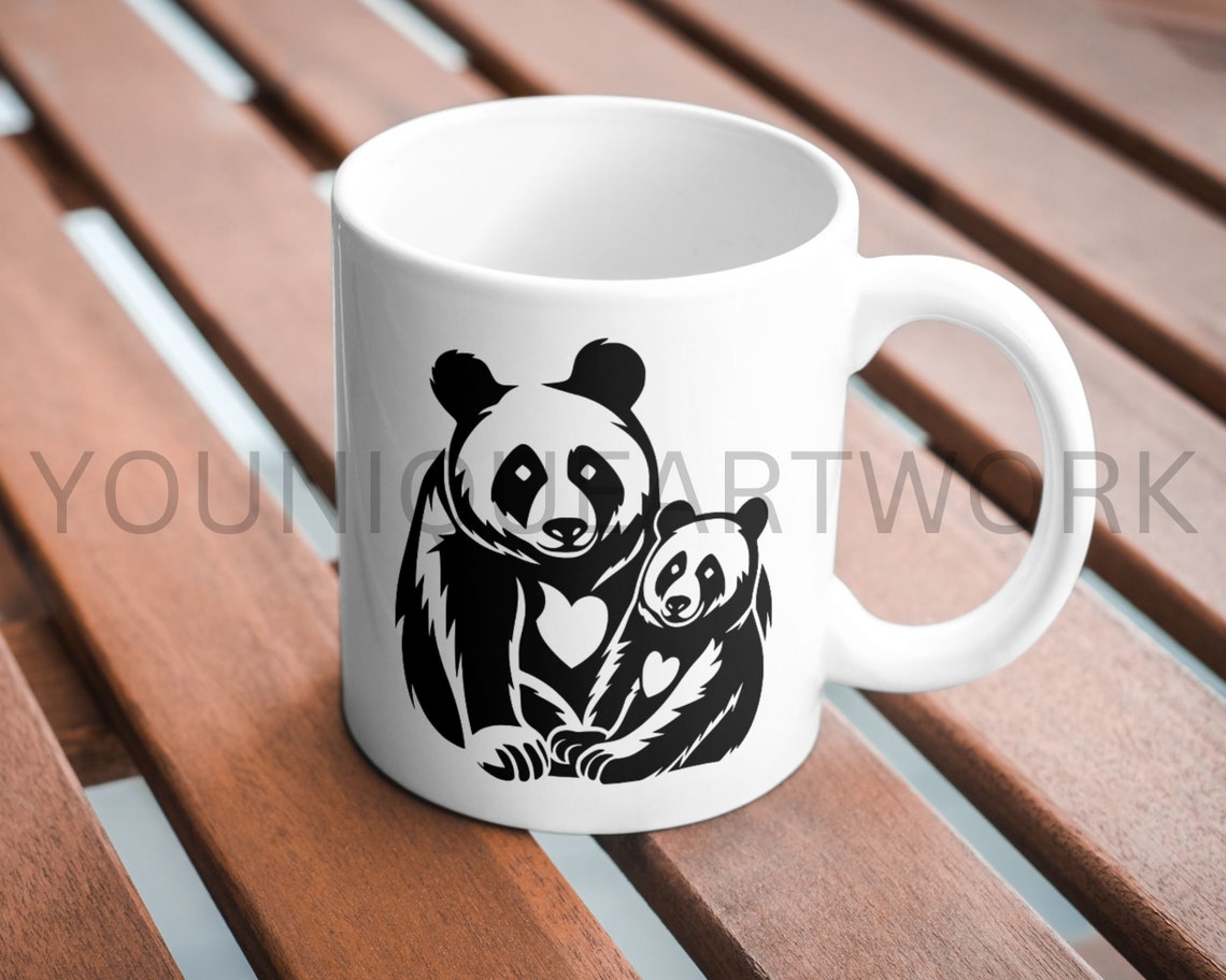 Cute Panda SVG Bundle PNG Panda Clipart Hand Drawn Panda - Etsy