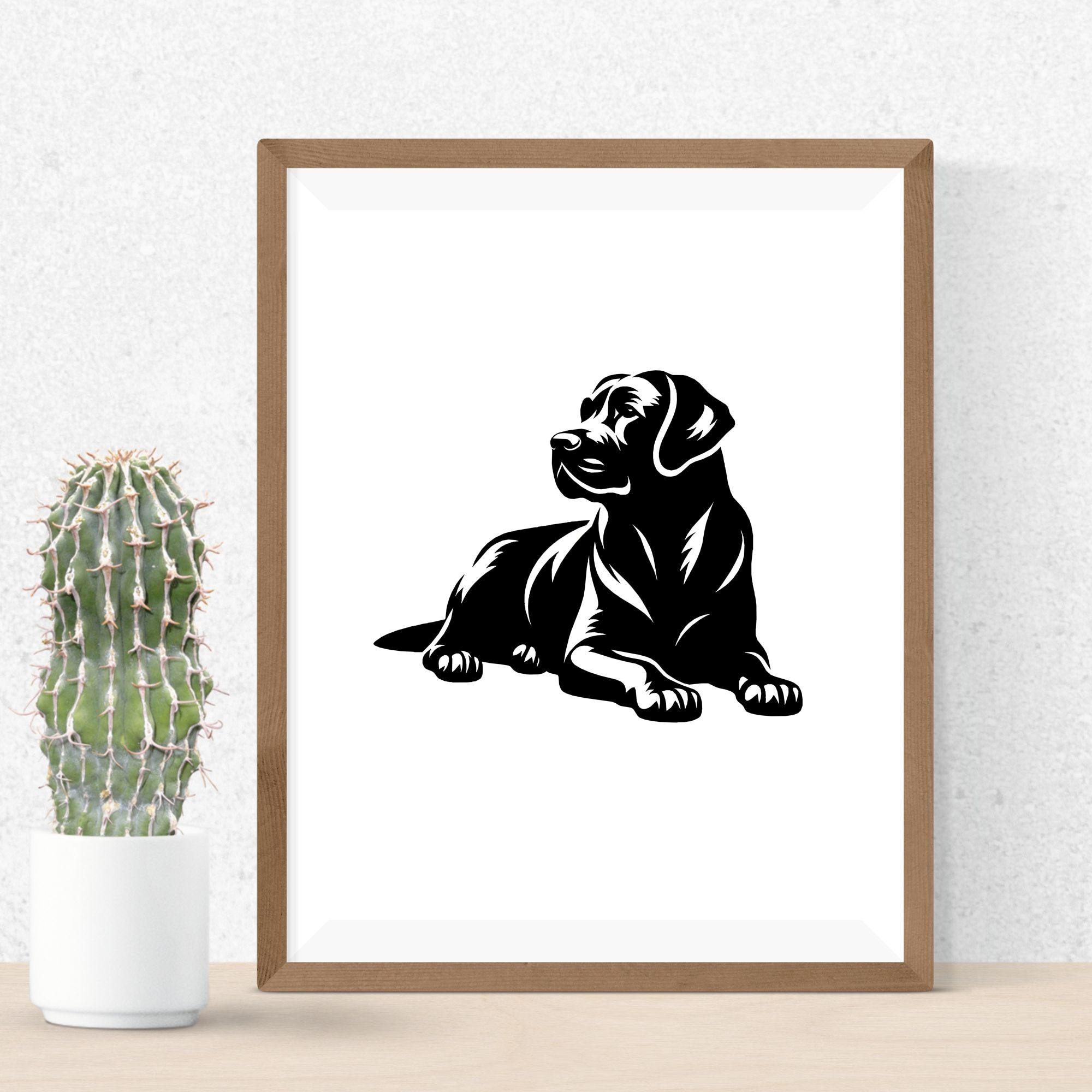 ラブラドール レトリバー SVG バンドル、黒のラブラドールのクリップ