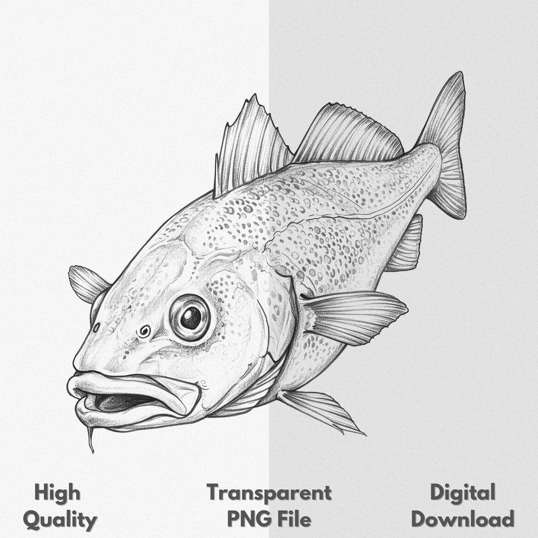 Atlantic Cod PNG Sublimation File for Shirts Digital Download - Etsy