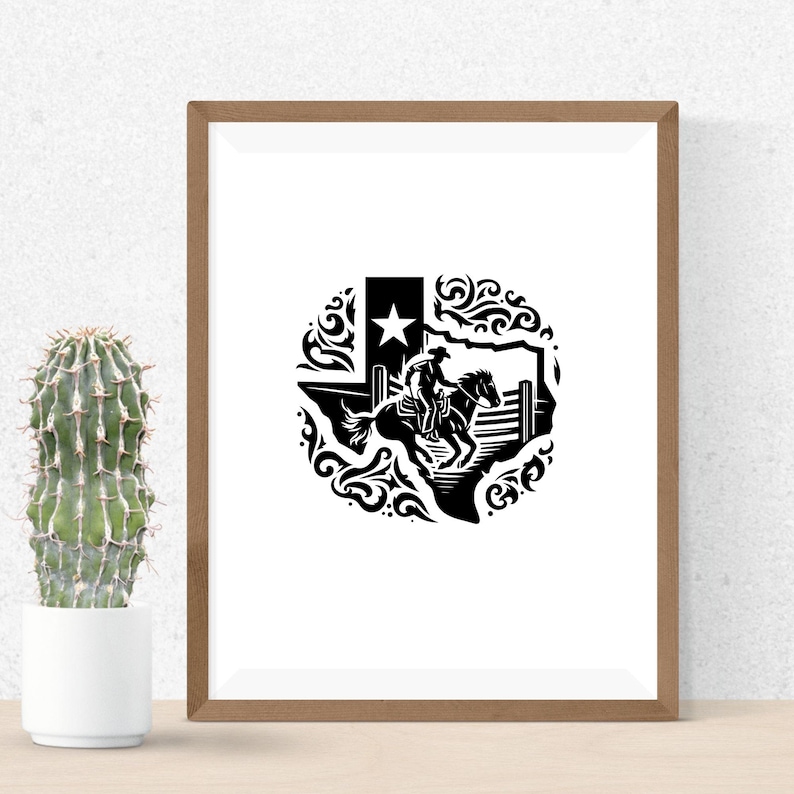 Texas State SVG Bundle, Texas Clipart, Bluebonnet, Houston Skyline, Roots Landscape Art Theme Vector, PNG Files For Laser Engraving & Craft image 5