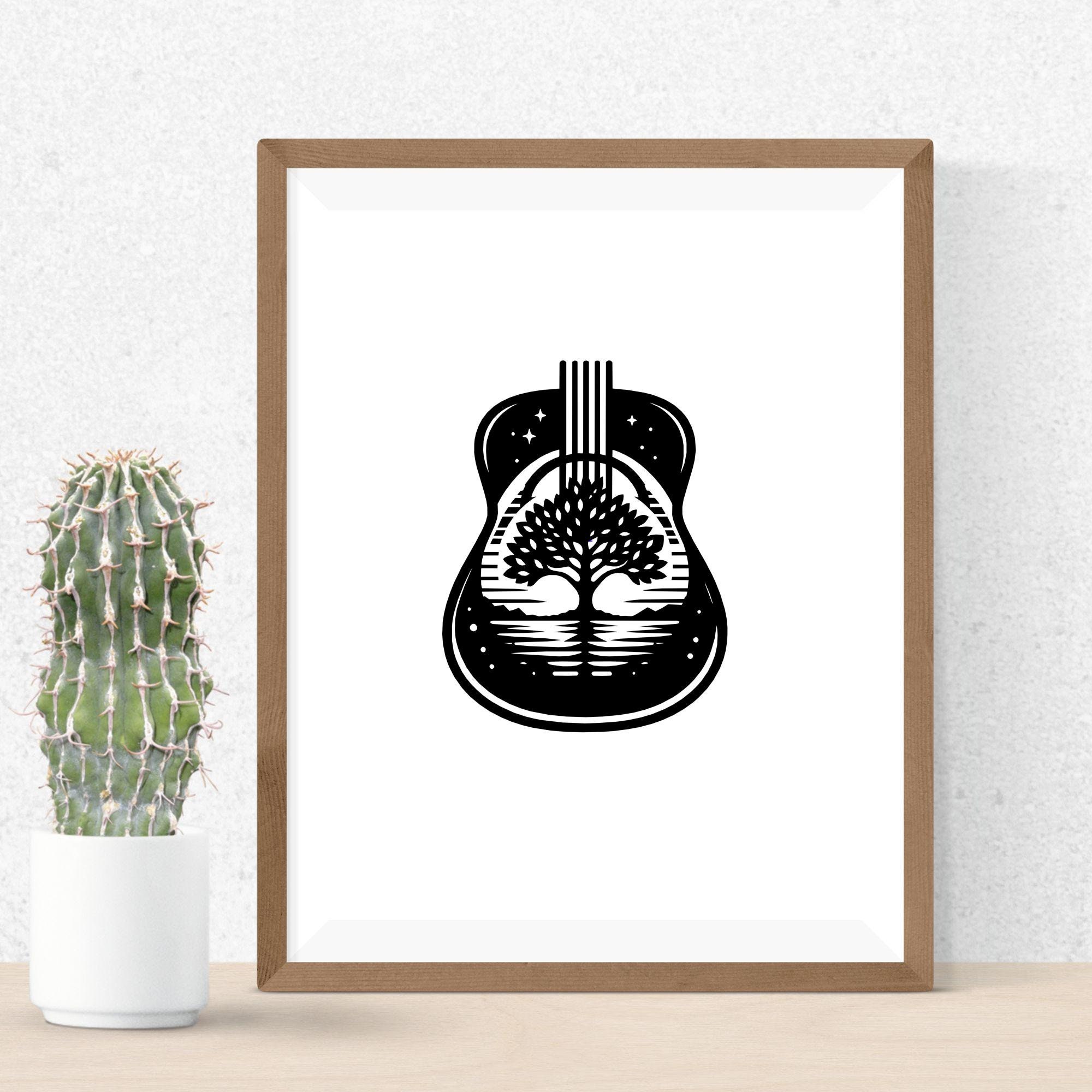 ギターピック SVG バンドル、ギタリスト クリップアート、手描きの音楽