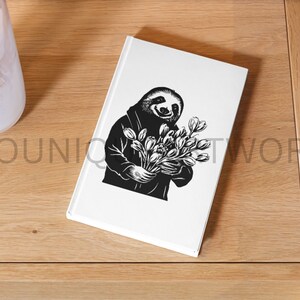 Sloth SVG Bundle, PNG, Cute Sloth Clipart, Hand Drawn Sloth Vector ...