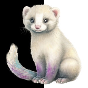 Cute Ferret Clipart, Ferret PNG Files for Sublimation, Ferrets Clip Art ...