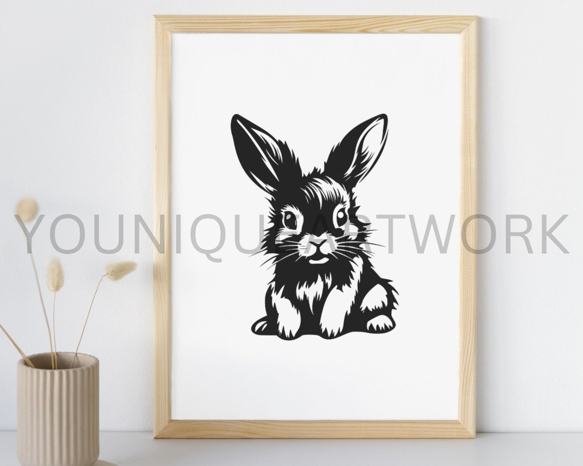 Easter Bunny SVG Bundle, PNG, Cute Bunny Clipart, Hand Drawn Bunnies ...