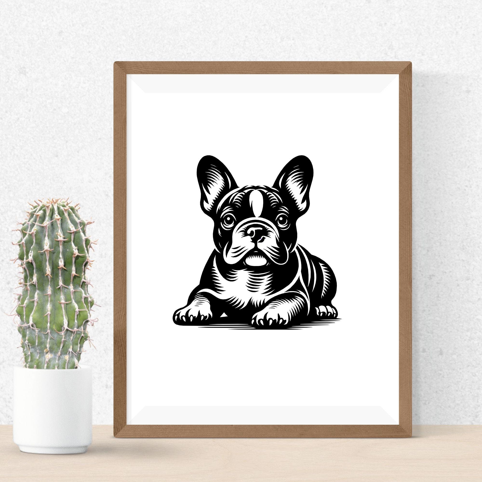 フレンチブルドッグ SVG バンドル、フレンチブルドッグ クリップアート