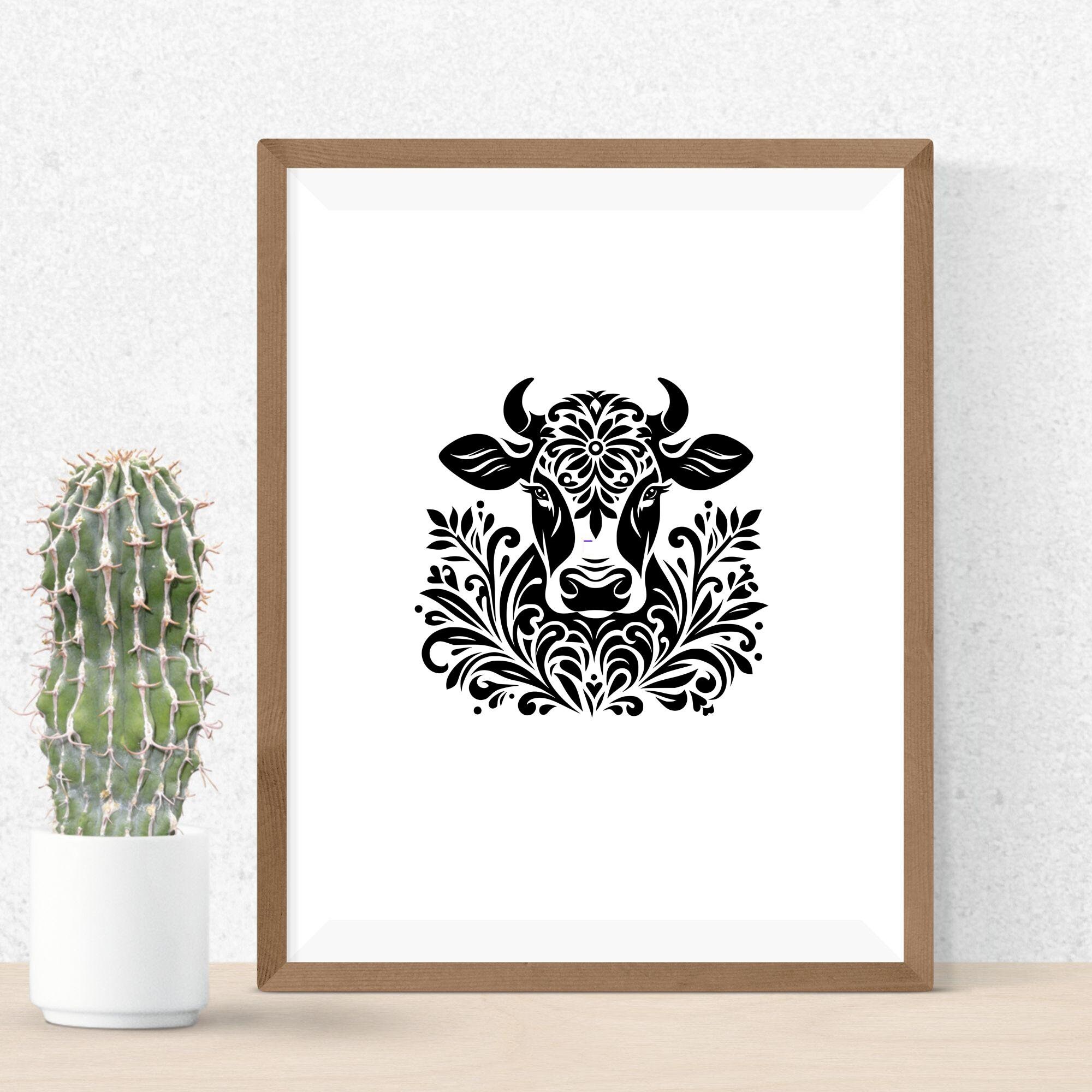 Cow SVG Bundle, Farm Animal Clipart, Hand Drawn Cowgirl Farmer Theme ...