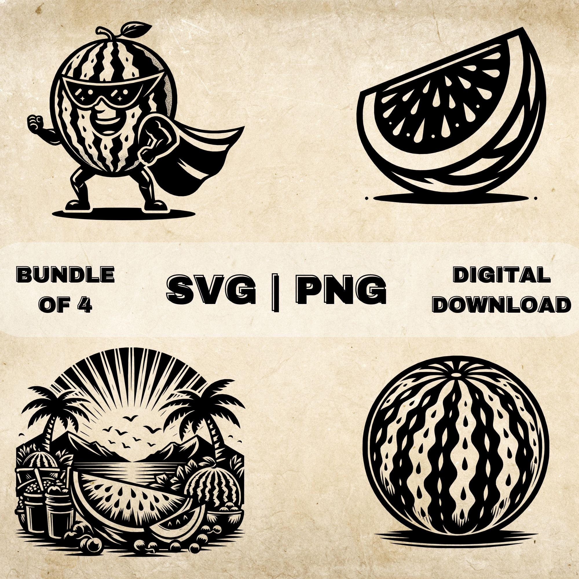 Exploding Watermelon Svg Watermelon SVG Bundle, Watermelon Slice Clipart, Hand Drawn Watermelon ...