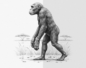 Australopithecus Drawing For Kids