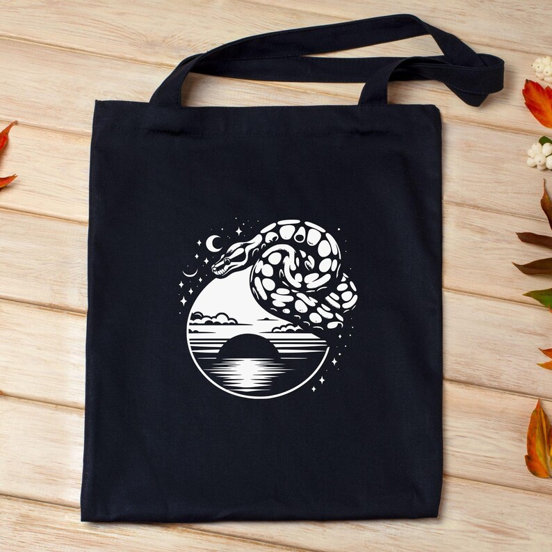 Ball Python SVG-bundel, Python Snake Clipart, Hand getrokken slangen thema vectorillustratie, PNG-bestanden voor lasergravure & ambacht afbeelding 4