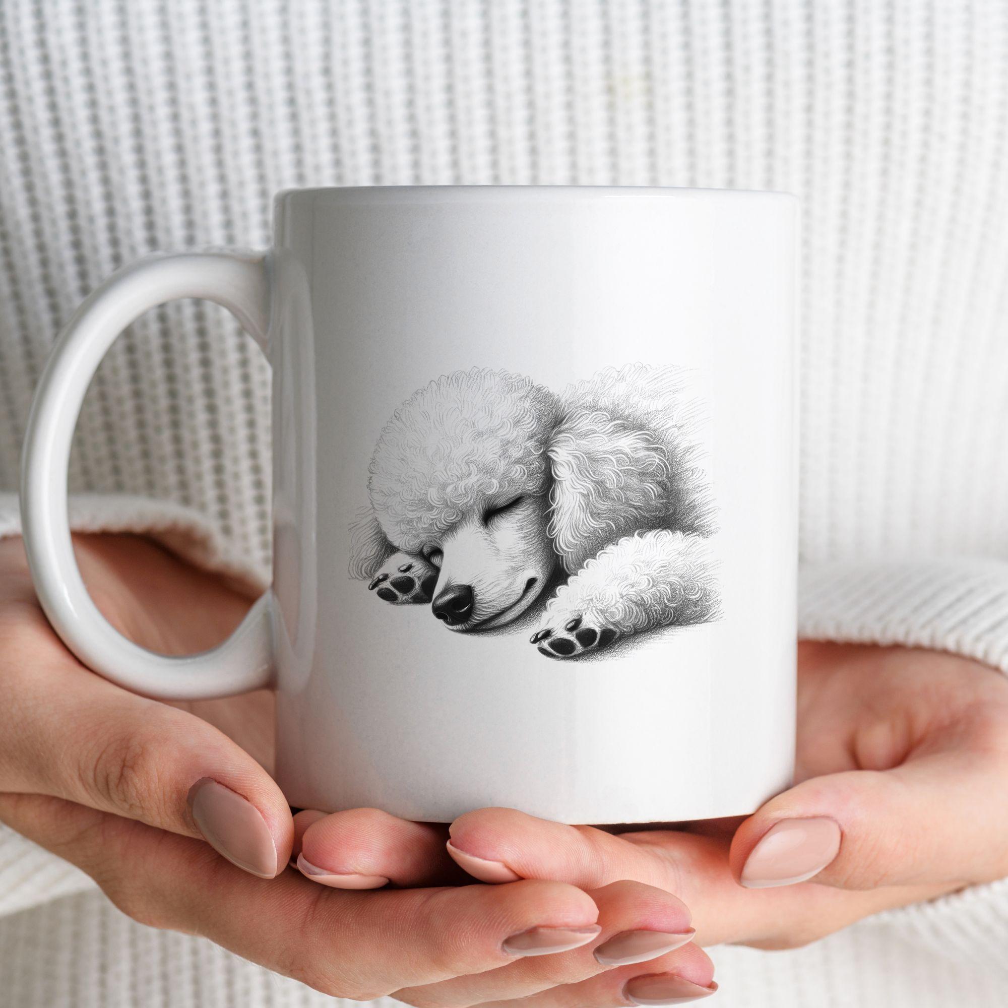 Poodle Sleeping PNG Sublimation File for Shirt & Mug Sketch
