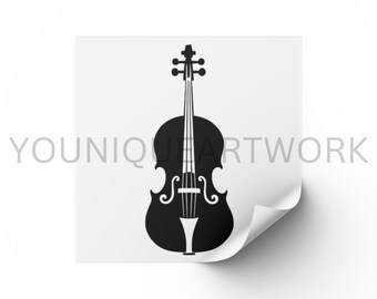 チェロ SVG バンドル、PNG、チェロ奏者のクリップアート、手描きの