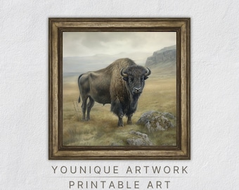 Buffalo Print, Buffalo Printable Wall Art, Buffalo Nursery Decor, Buffalo Gifts, Digital Download