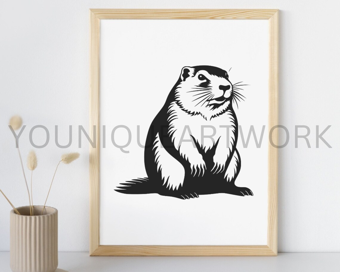 Groundhog SVG Bundle PNG Woodchuck Clipart Hand Drawn Etsy